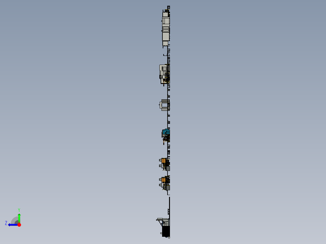 合金车轮生产线右视图