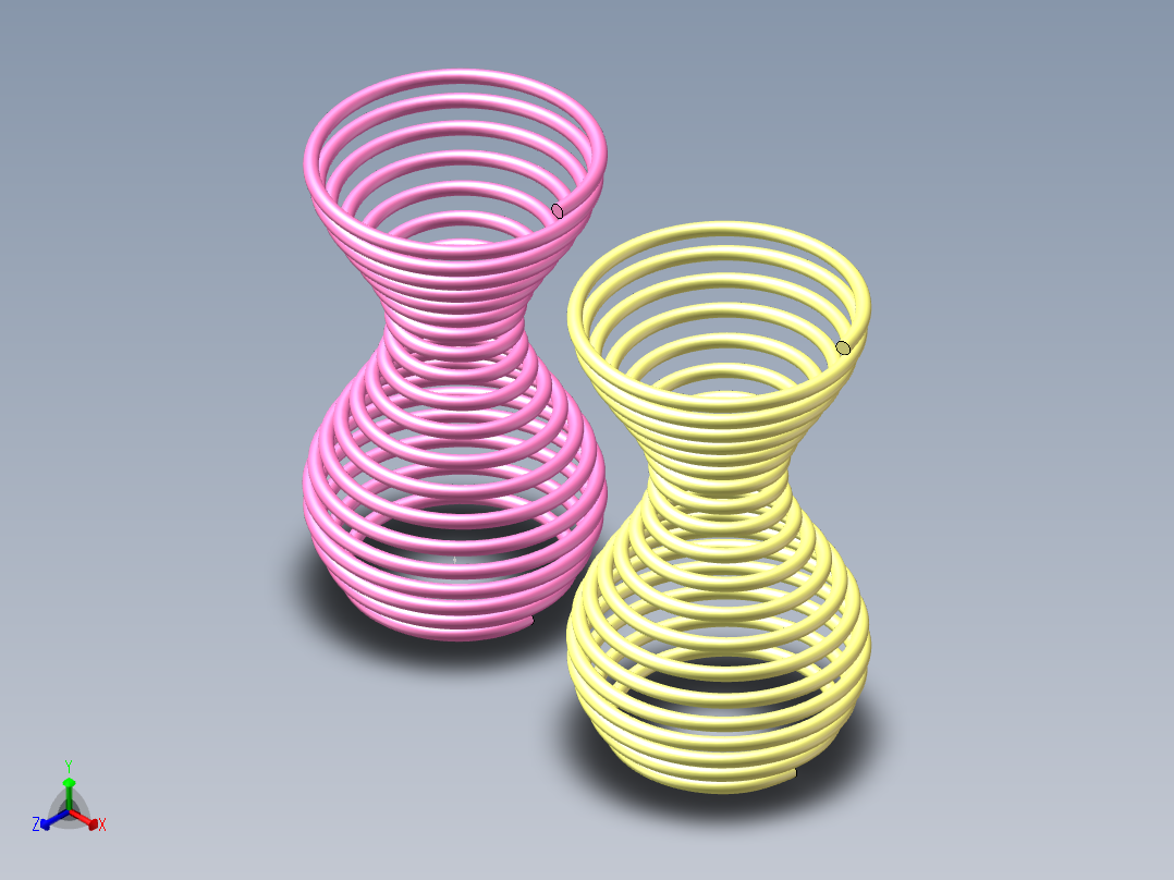 弹簧正等轴测图