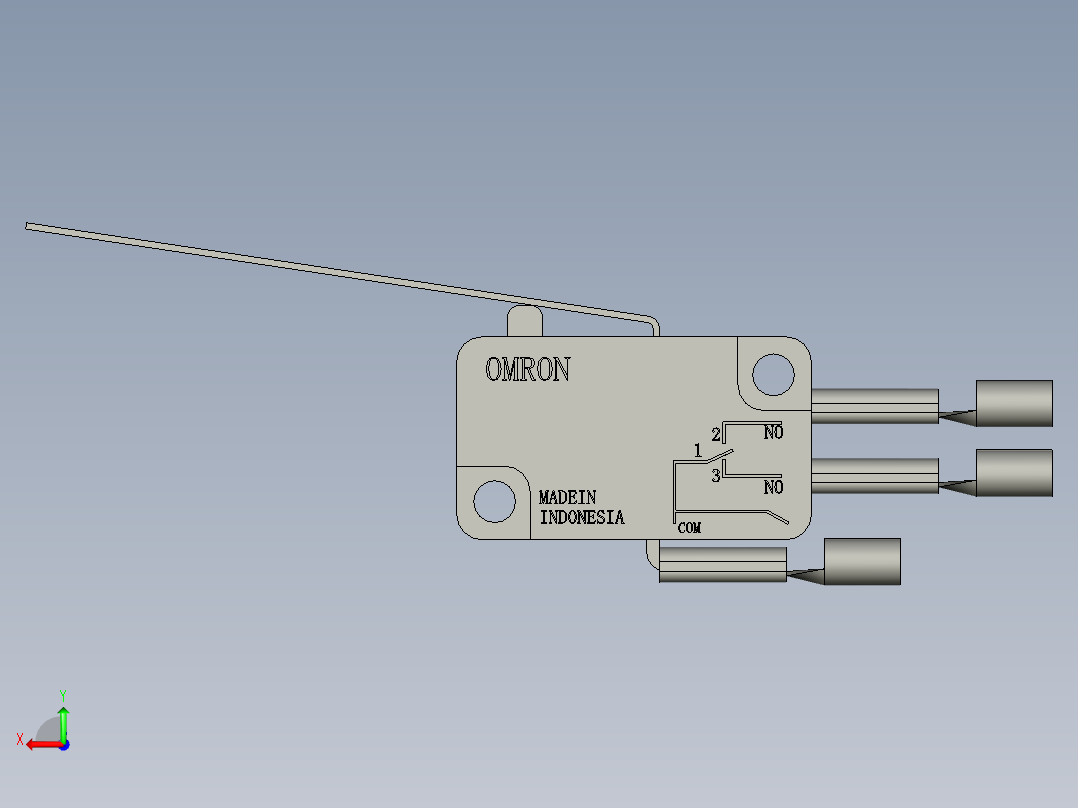V-153-1C25微动开关后视图