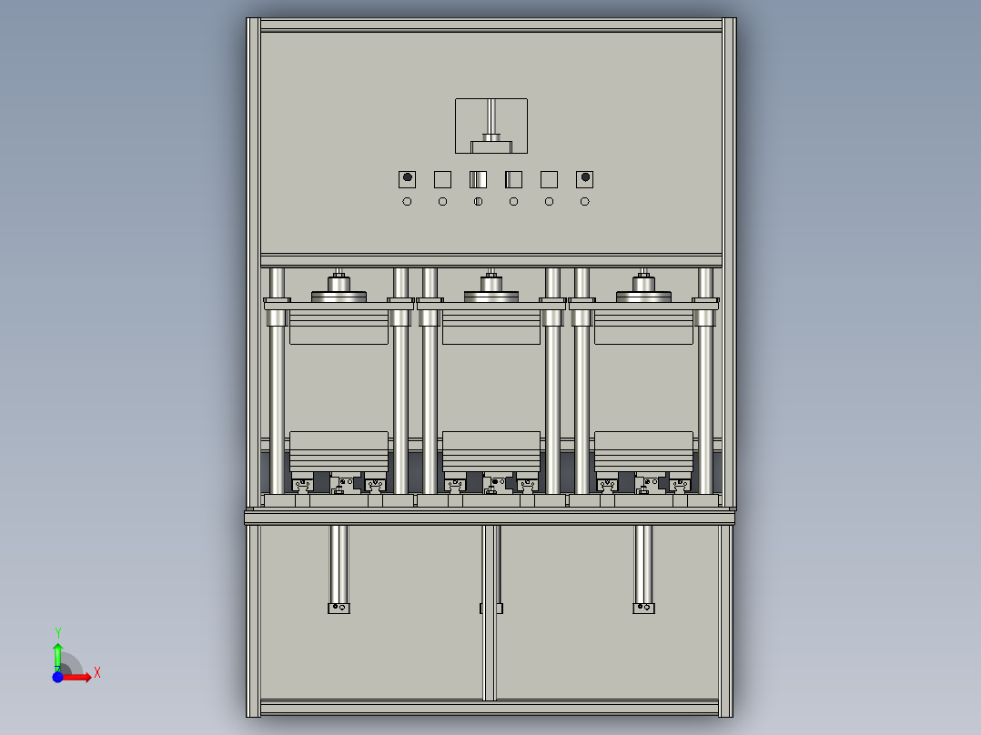 板材挤压用热压机前视图