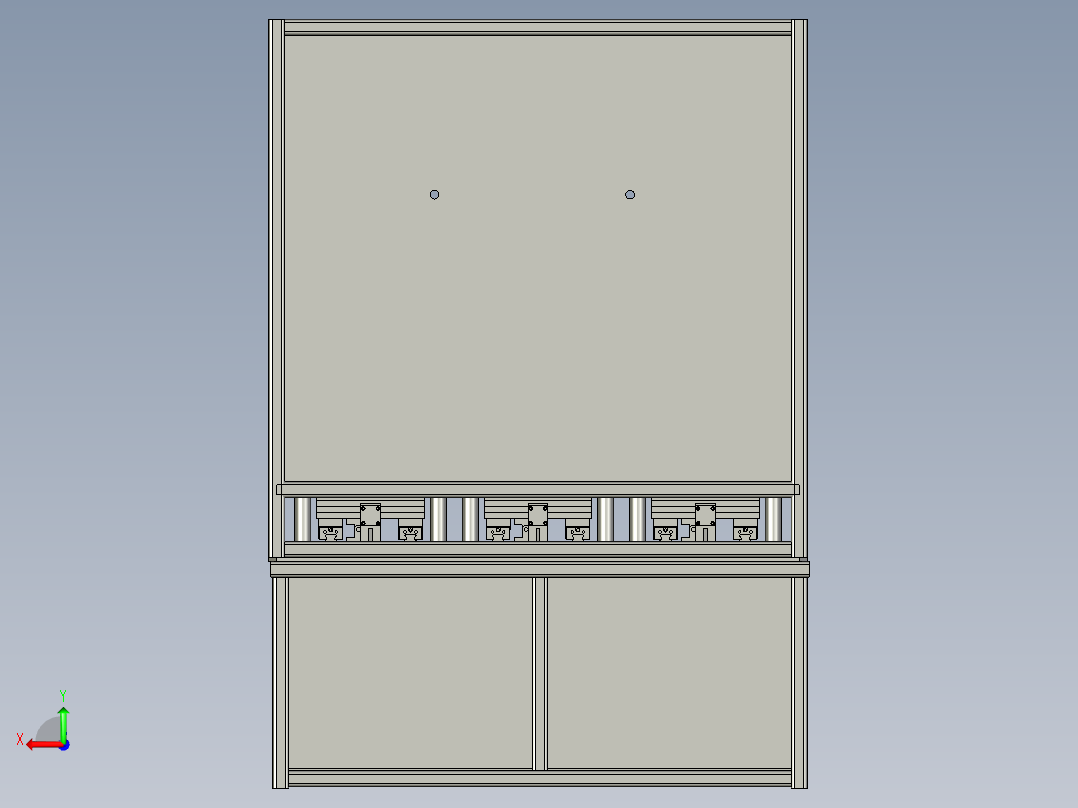 板材挤压用热压机后视图