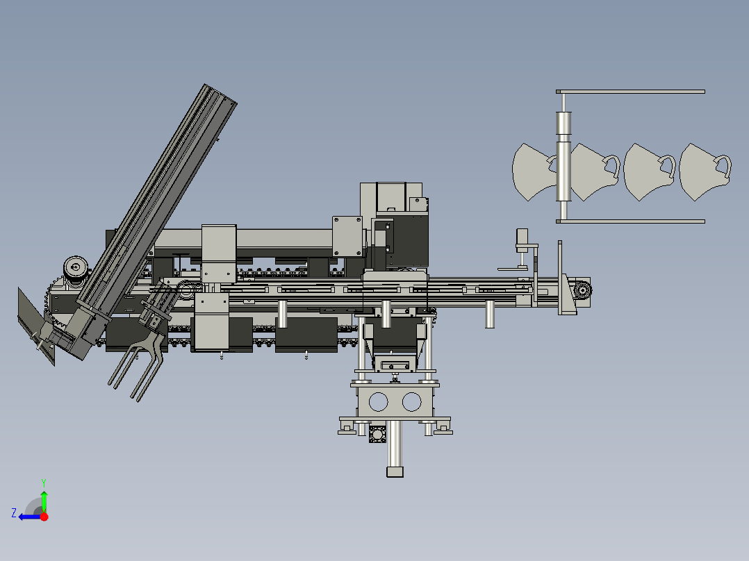 立体口罩收料包装机-1右视图