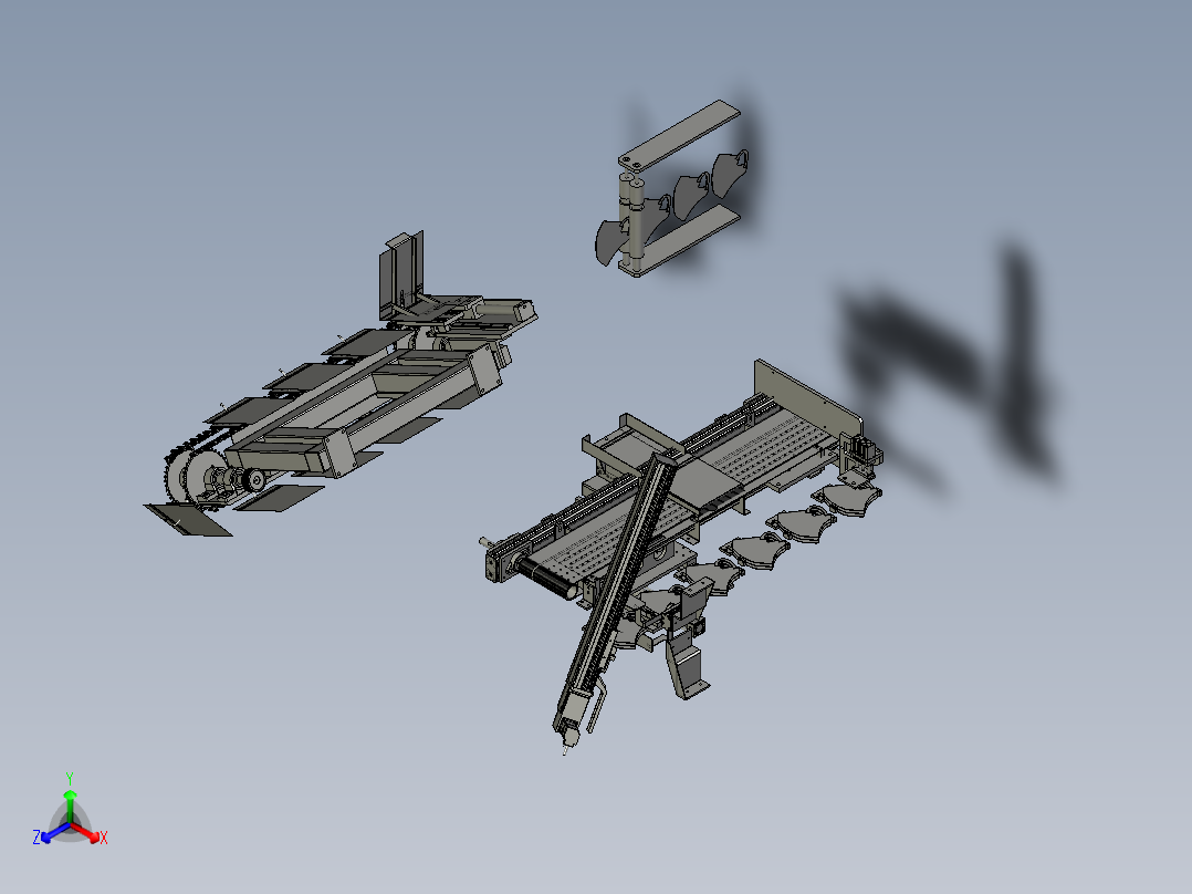 立体口罩收料包装机-1正等轴测图