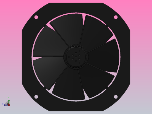 22580FZY-7P轴流风机[200FZY7-S-7P(22580)]右视缩略图