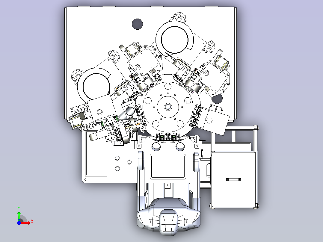 半自动端子插入机装配前视图