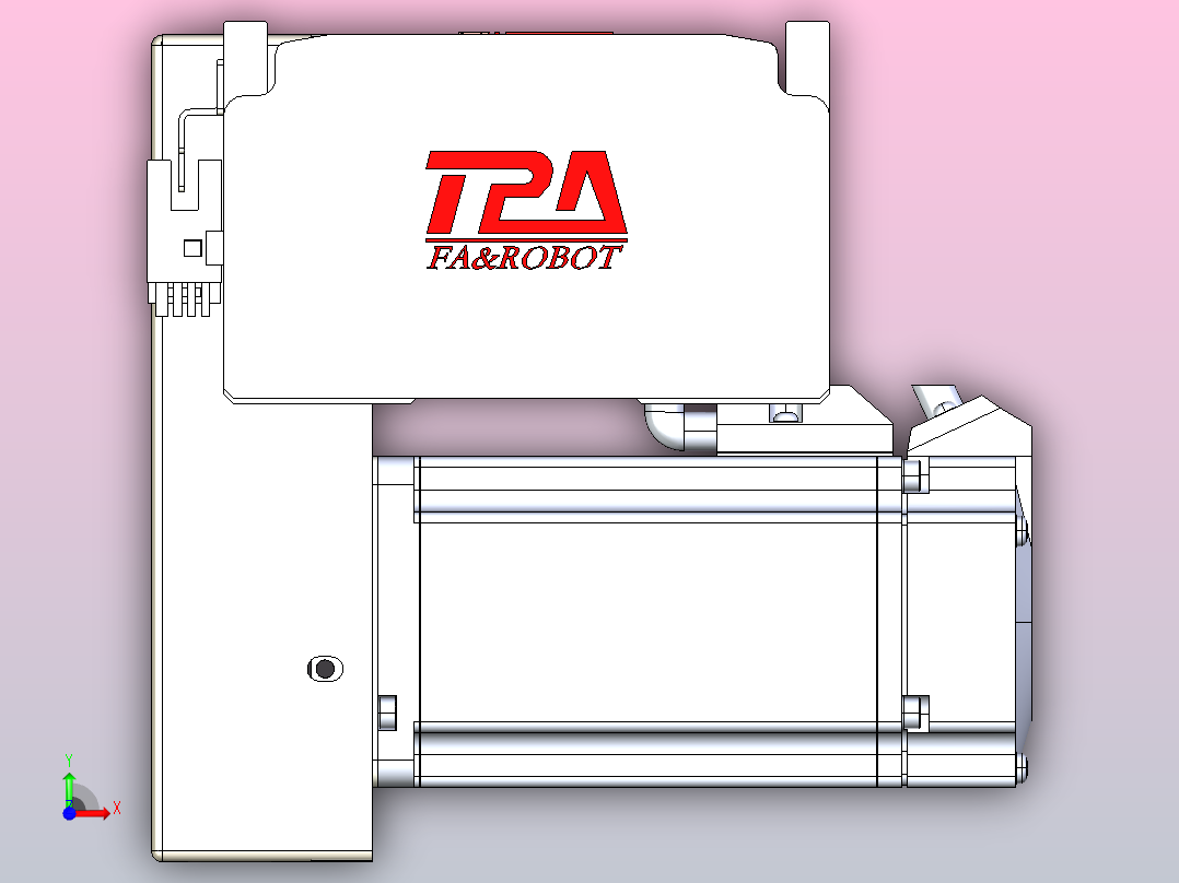 皮带直线轴半封闭可选导轨TPA-HNB-110D-90-L1700-RP-C-P40-N3前视图