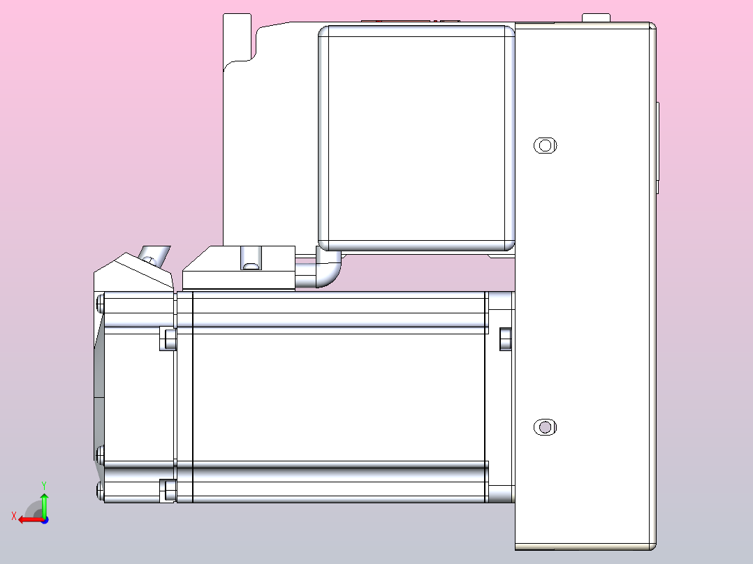 皮带直线轴半封闭可选导轨TPA-HNB-110D-90-L1700-RP-C-P40-N3后视图