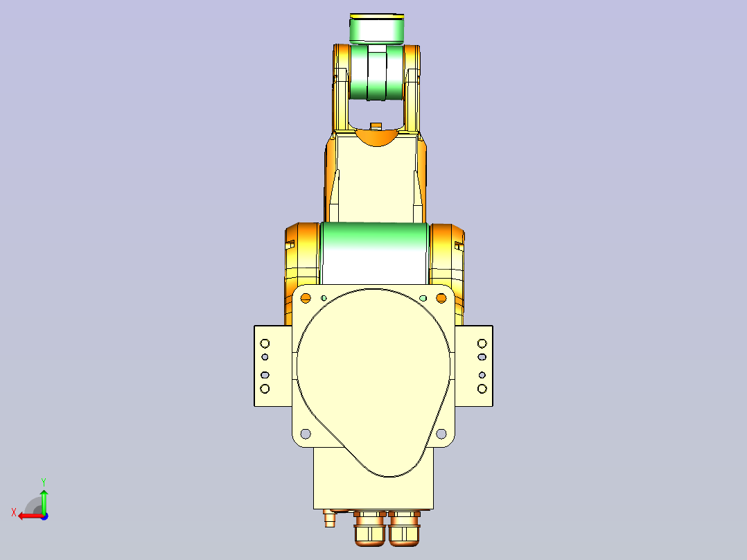 爱普生六自由度机器人3D数模图纸后视图