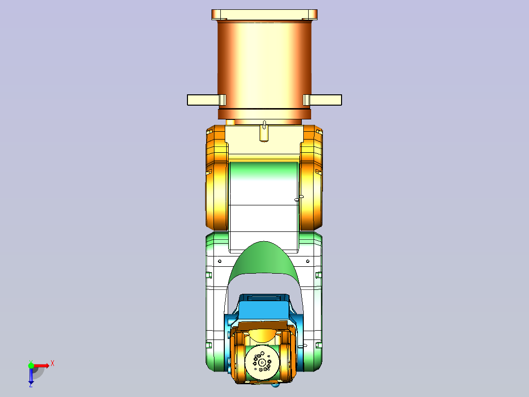爱普生六自由度机器人3D数模图纸俯视图