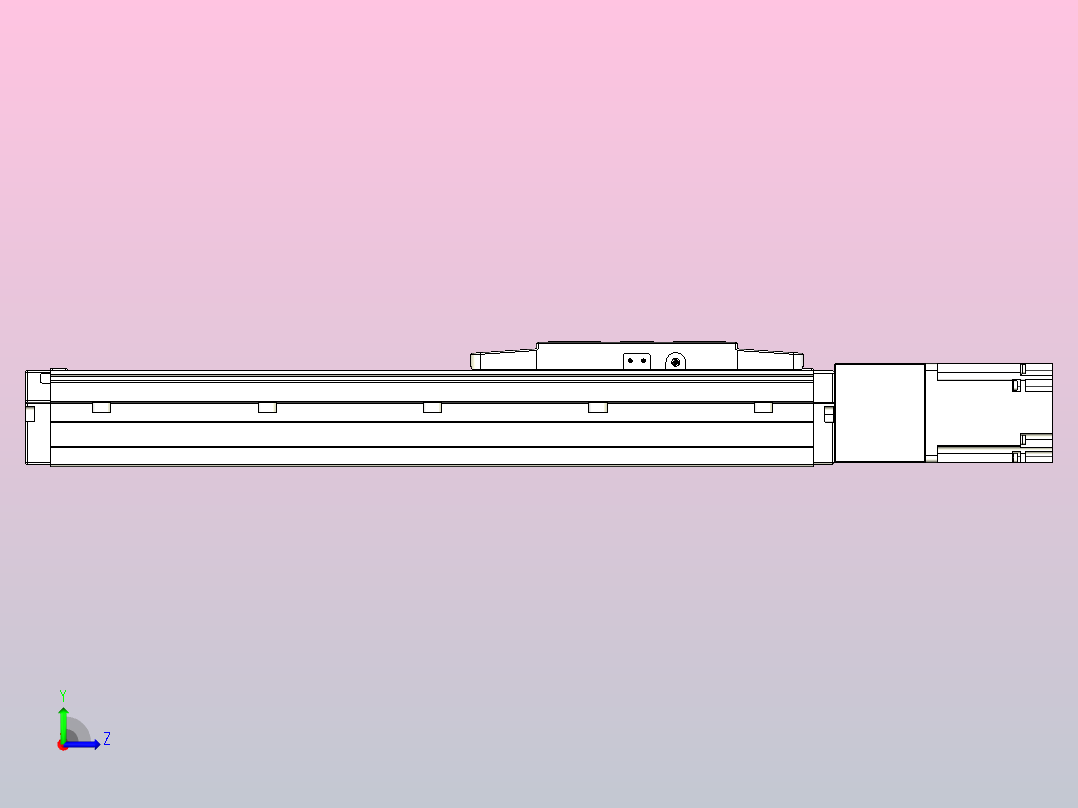 滚珠丝杠直线轴内置导轨TPA-GCR-120-1610C-L250-M-M40-N3左视图