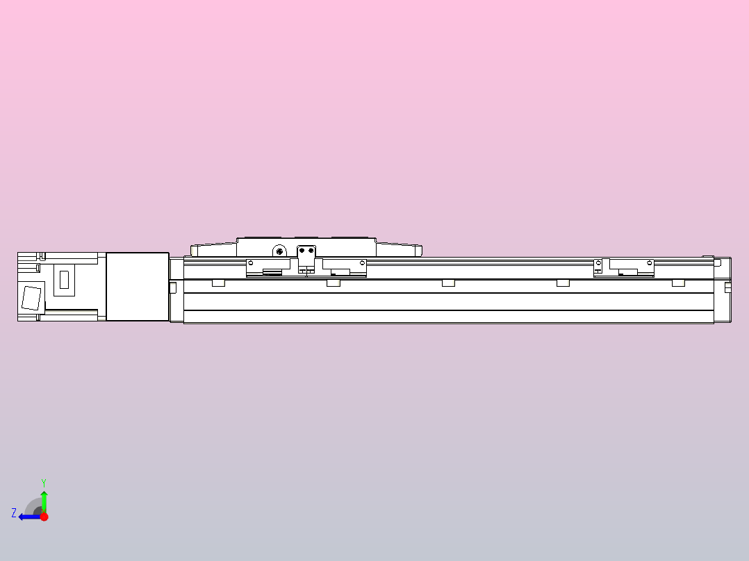 滚珠丝杠直线轴内置导轨TPA-GCR-120-1610C-L250-M-M40-N3右视图