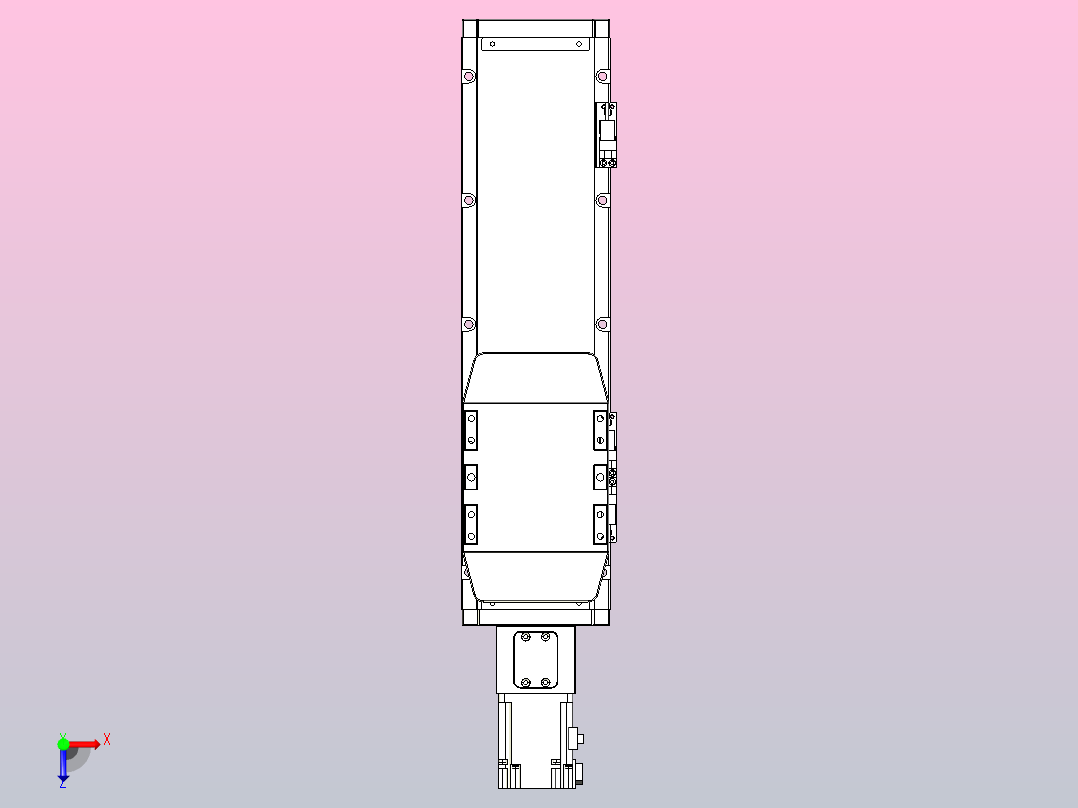 滚珠丝杠直线轴内置导轨TPA-GCR-120-1610C-L250-M-M40-N3俯视图