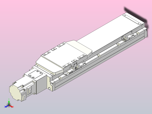 滚珠丝杠直线轴内置导轨TPA-GCR-120-1610C-L250-M-M40-N3正等轴测缩略图
