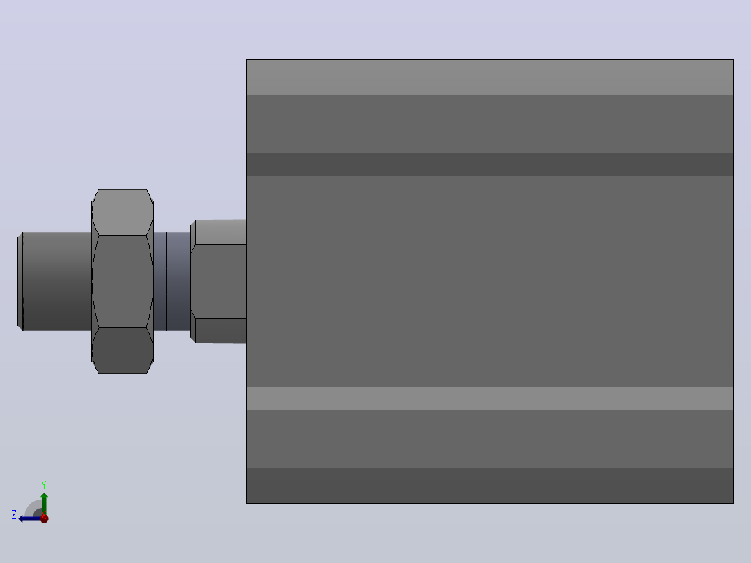 CQ2BCDQ2B12-25M紧凑型气缸[CQ2B20-20M]右视图