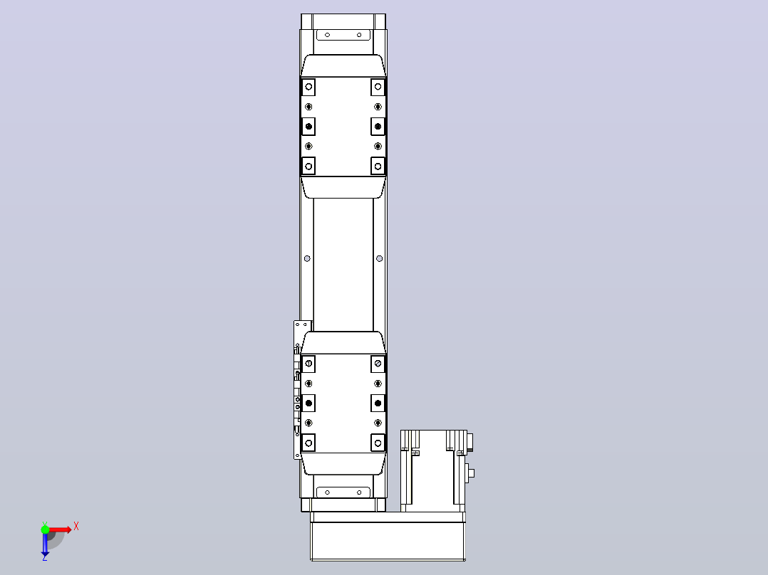 滚珠丝杠线性轴TPA-GCRS-80-1610C-L25-ML-M20-N3俯视图