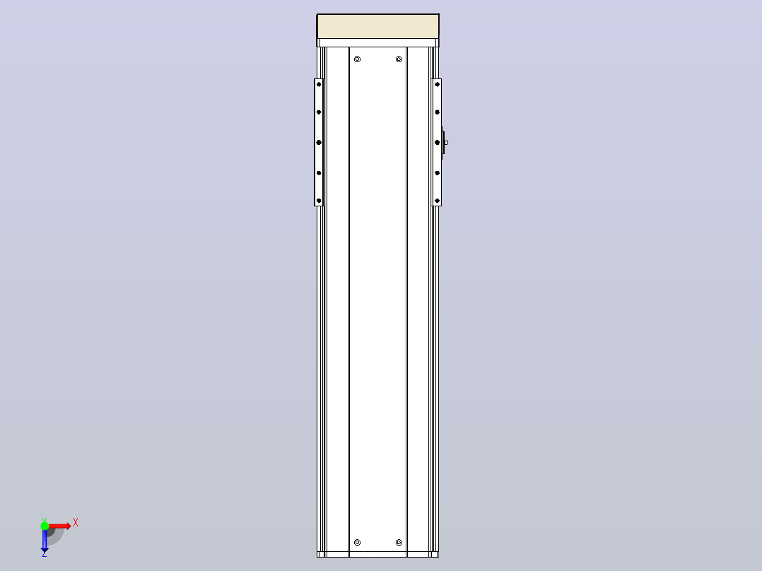 日规模组半封闭丝杆TPA-HNR-220D-3210C-L550-MP-Y-P1K-N3俯视图