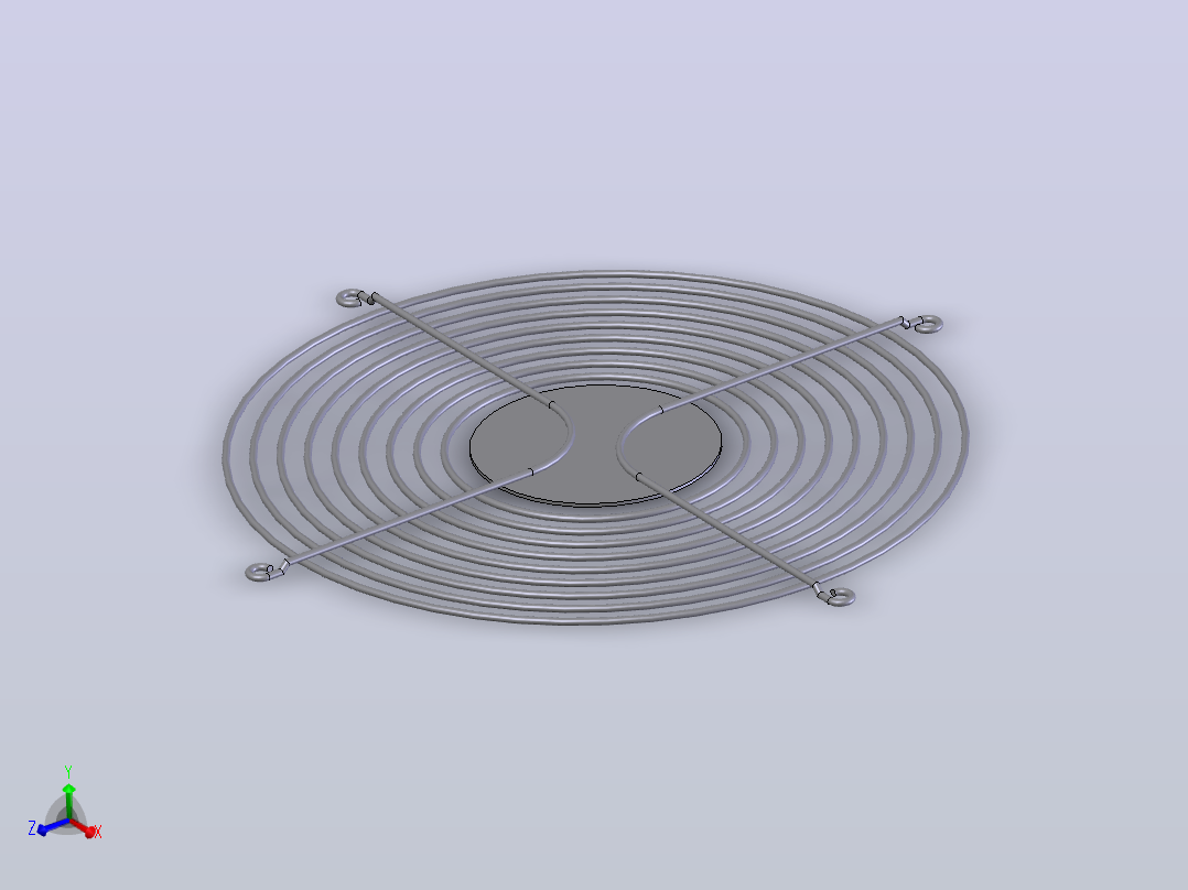 User Library-grille ventilateur 254mm_护网主视图