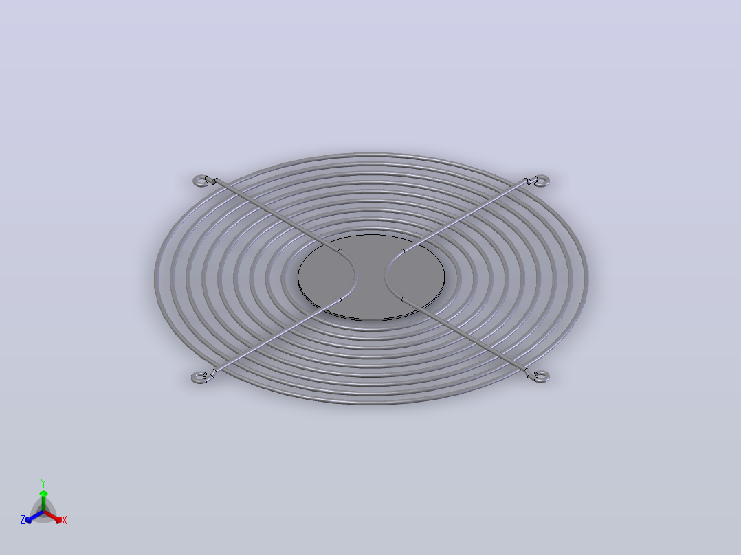 User Library-grille ventilateur 254mm_护网正等轴测图