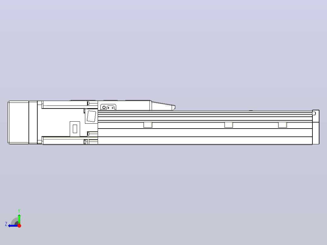 滚珠丝杠直线轴内置导轨TPA-GCR-150-2010C-L250-ML-M75-N3右视图