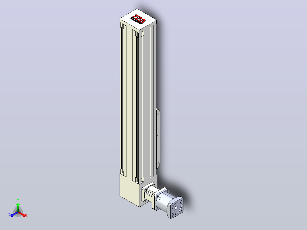 伺服电机集成皮带传动直线执行器TPA-OCB-140-256-L350-DL-J90-N3主视图