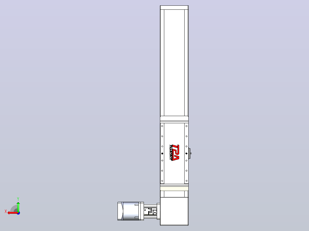 伺服电机集成皮带传动直线执行器TPA-OCB-140-256-L350-DL-J90-N3后视图