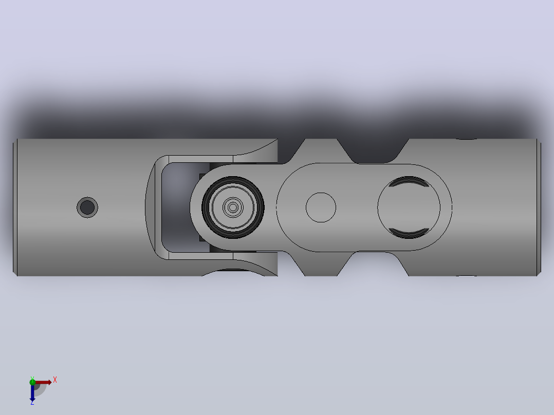 万向联轴器WX3-CN-Φ12／Φ (1)WX,WXD型小型十字轴万向联轴器俯视图