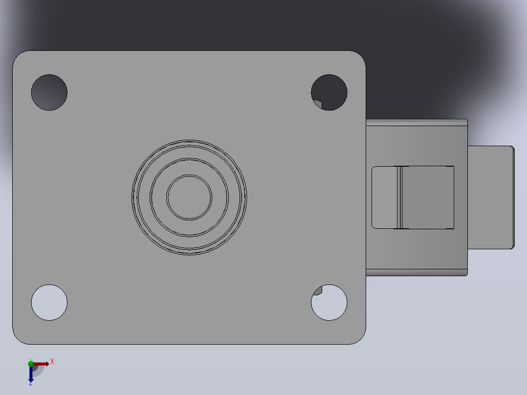 Z01-01B-125-304B普通工业轮[Z01-01B-100-304B]脚轮俯视图