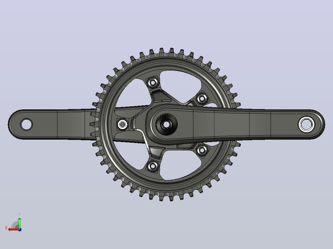 SRAM Force 1曲柄组后视图