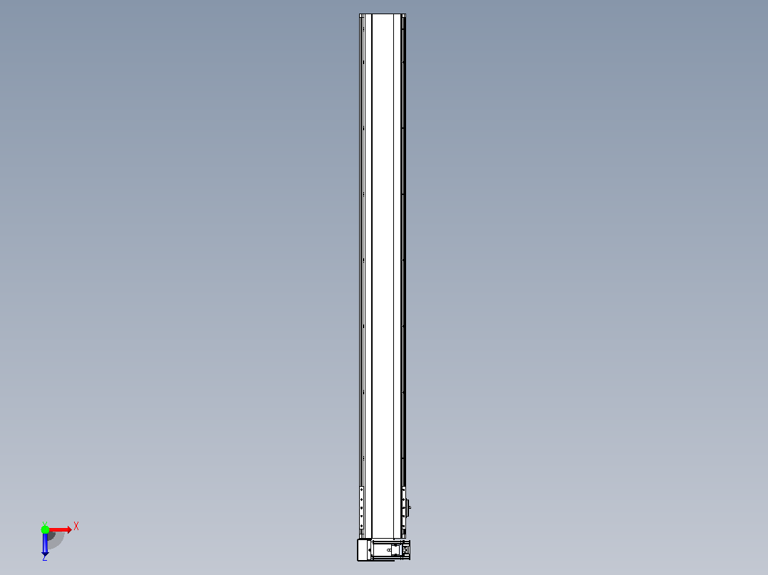 皮带直线轴半封闭可选导轨TPA-HNB-140D-120-L1350-LU-C-P40-N3俯视图