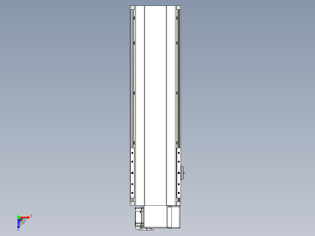 皮带直线轴半封闭可选导轨TPA-HNB-202D-140-L450-RP-C-P75-N3俯视图