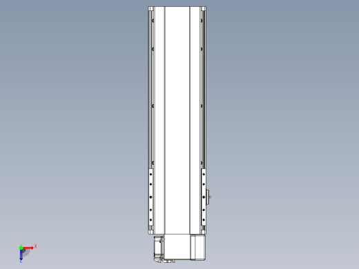 皮带直线轴半封闭可选导轨TPA-HNB-202D-140-L450-RP-C-P75-N3俯视缩略图
