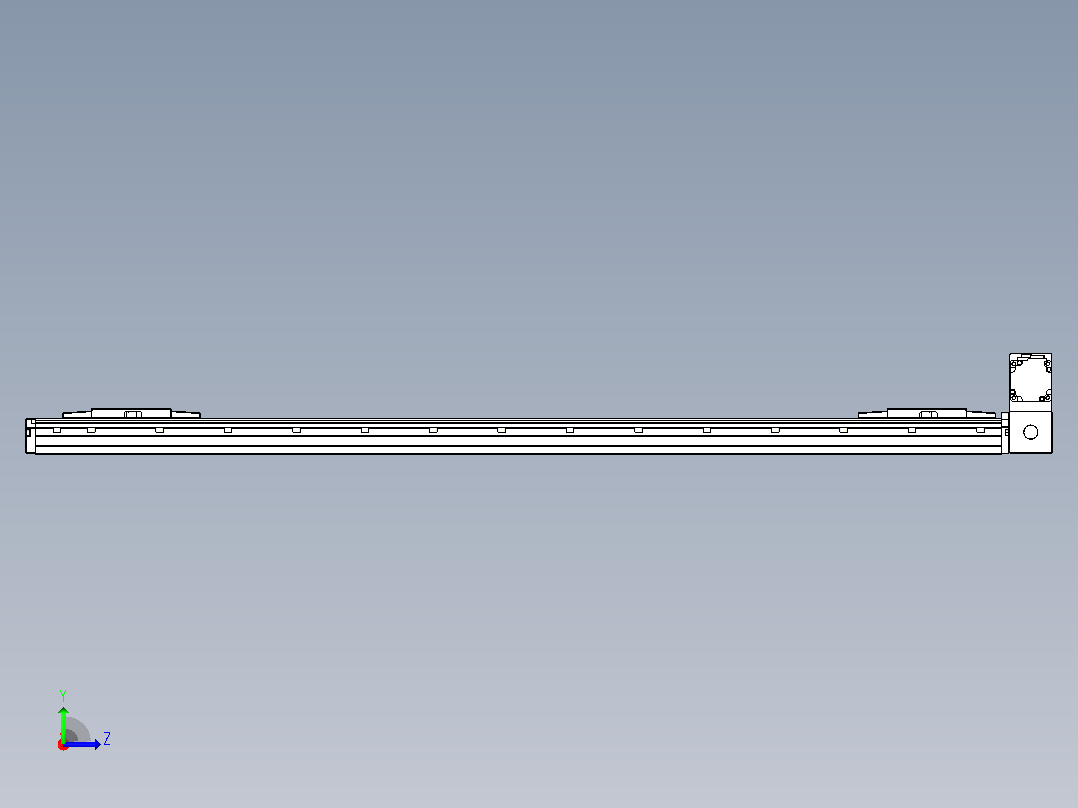 皮带直线轴双滑块型TPA-GCBS-120-P70-L475-RU-M20-N3左视图