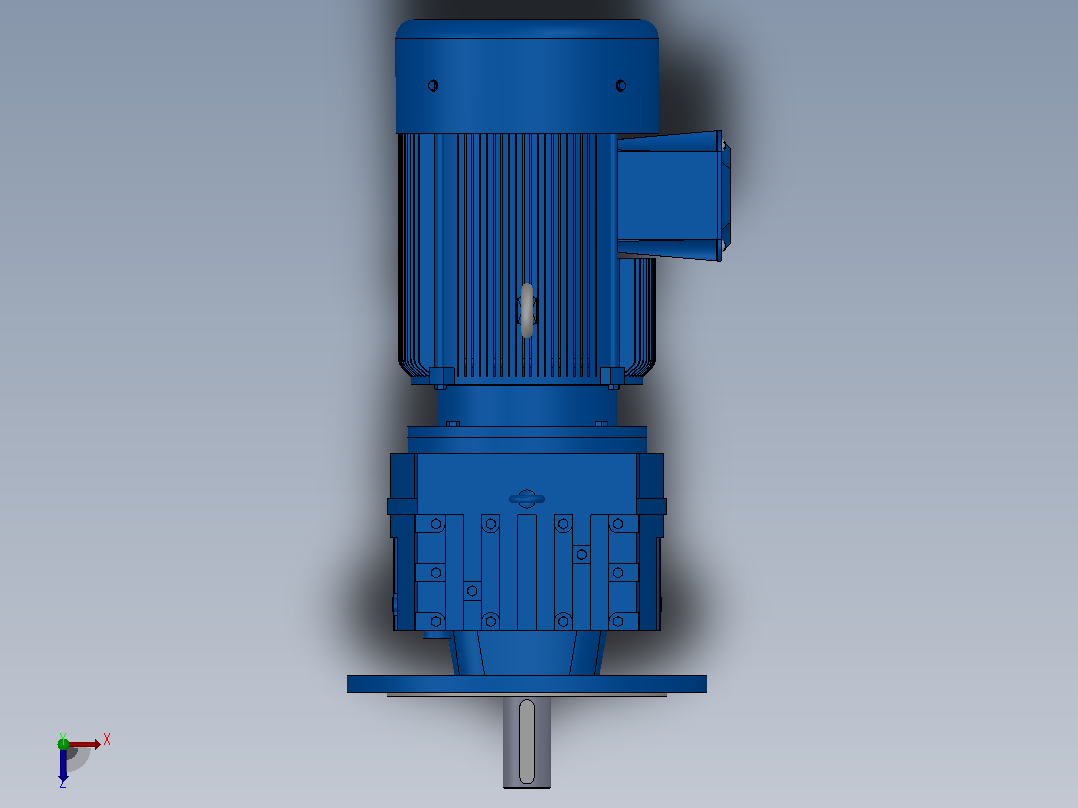 RF97法兰轴伸式安装斜齿轮减速机RF97-Y15-4P-160L-M1-0°-Φ450俯视图