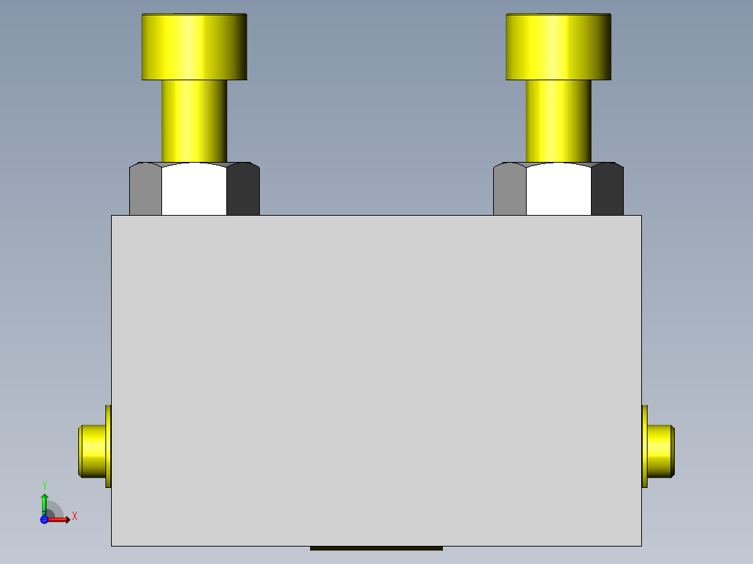 嵌入型夹具前视图