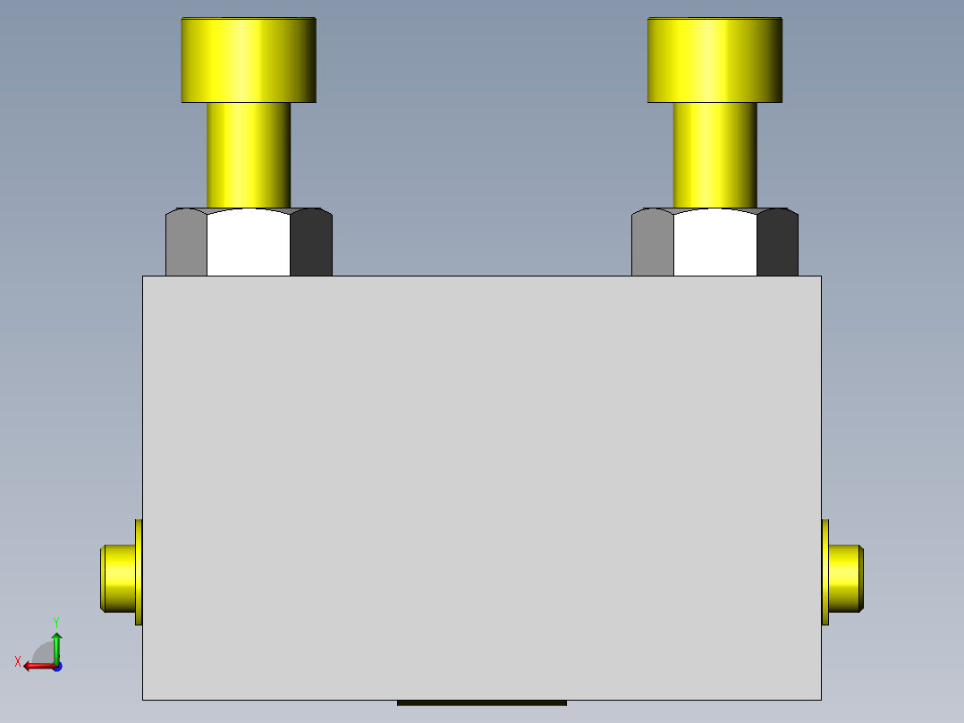 嵌入型夹具后视图