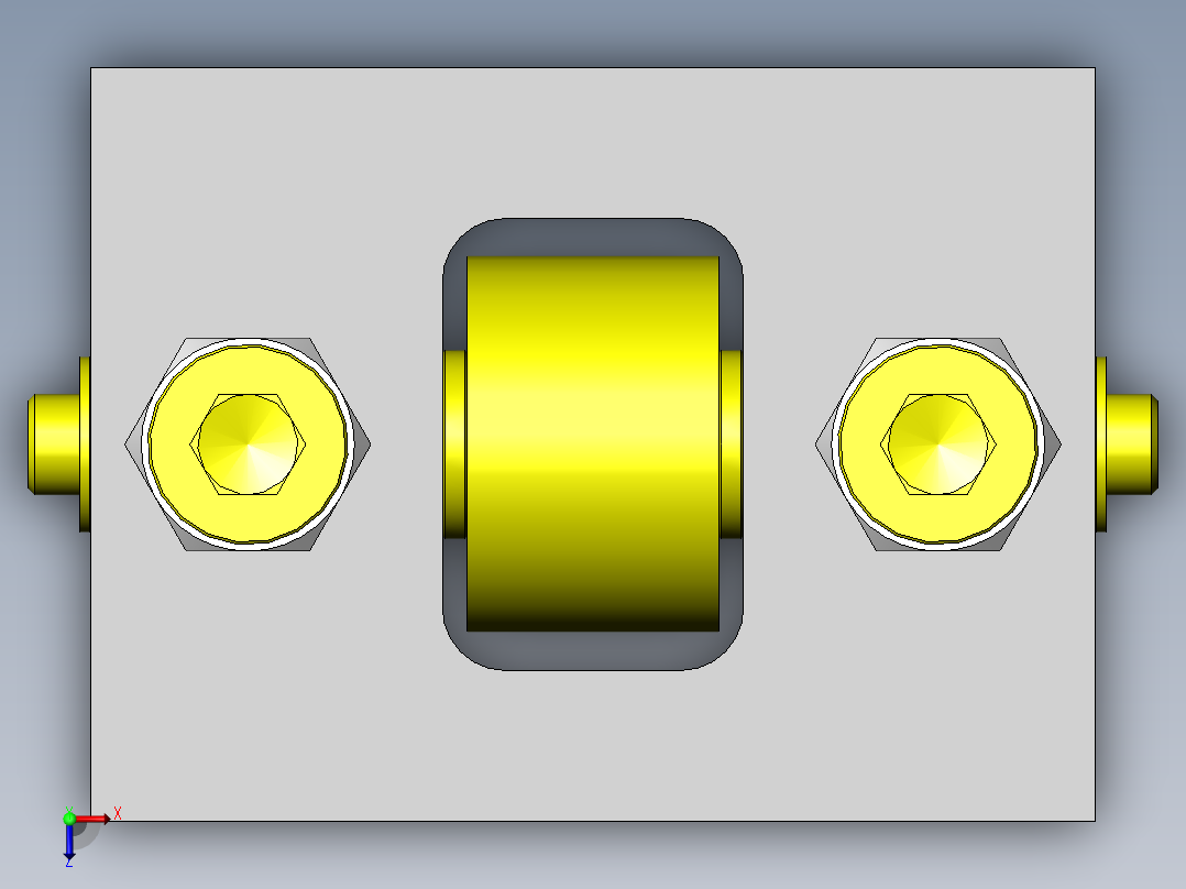 嵌入型夹具俯视图