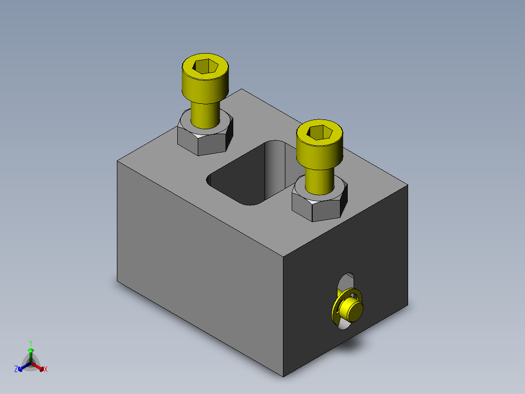 嵌入型夹具正等轴测图