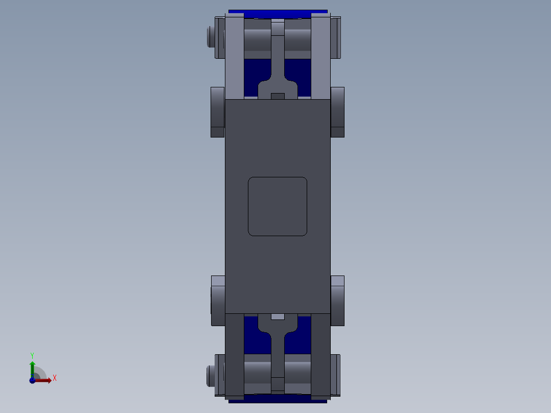 obotic arm gripper机械臂夹持器3D数模图纸 Solidworks设计前视图