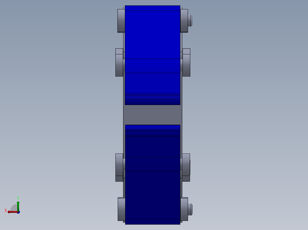 obotic arm gripper机械臂夹持器3D数模图纸 Solidworks设计后视图