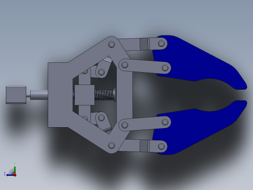 obotic arm gripper机械臂夹持器3D数模图纸 Solidworks设计右视缩略图