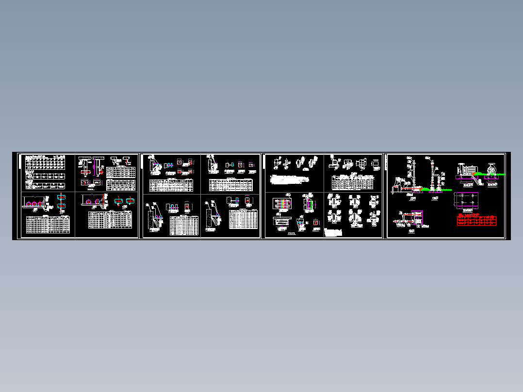 各种不同尺寸管道支架和吊架大样图CAD图纸
