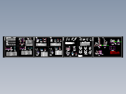 各种不同尺寸管道支架和吊架大样图CAD图纸