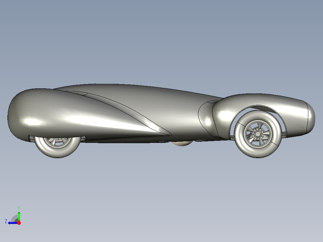 概念小汽车设计图纸右视图