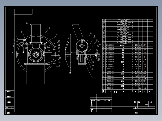 一个旋转工装全套图纸
