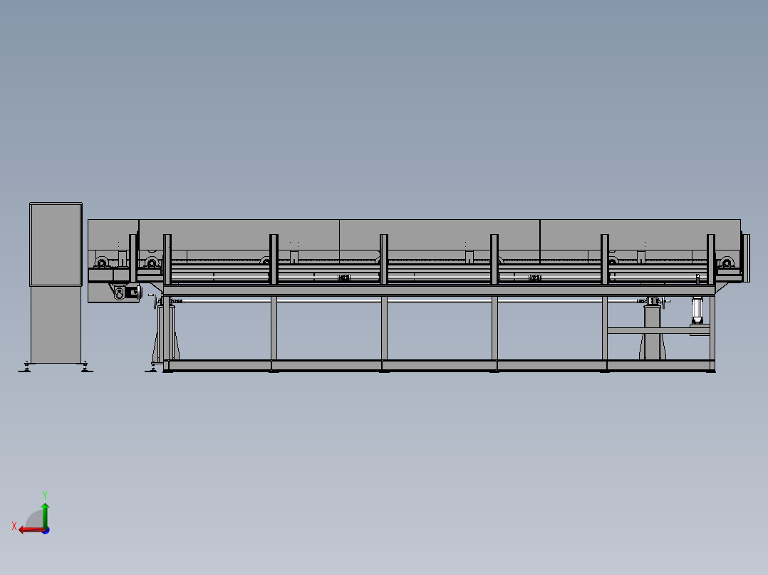 6米钢管送料机后视图