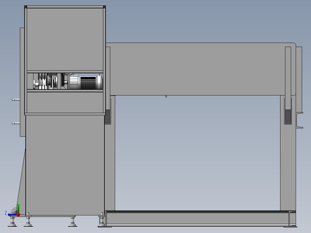 6米钢管送料机右视图