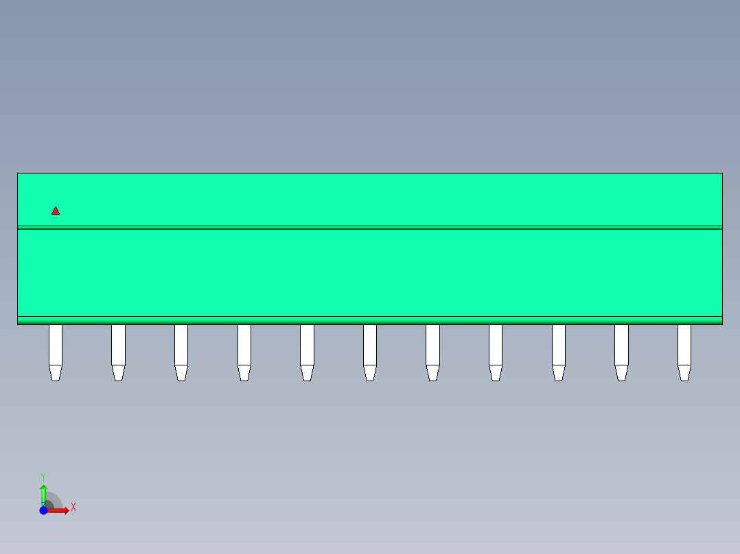 DEGSON 15EDG 系列 3.81mm 插拔式接线端子-15EDGVC-3.81-11P-14-00AH前视图
