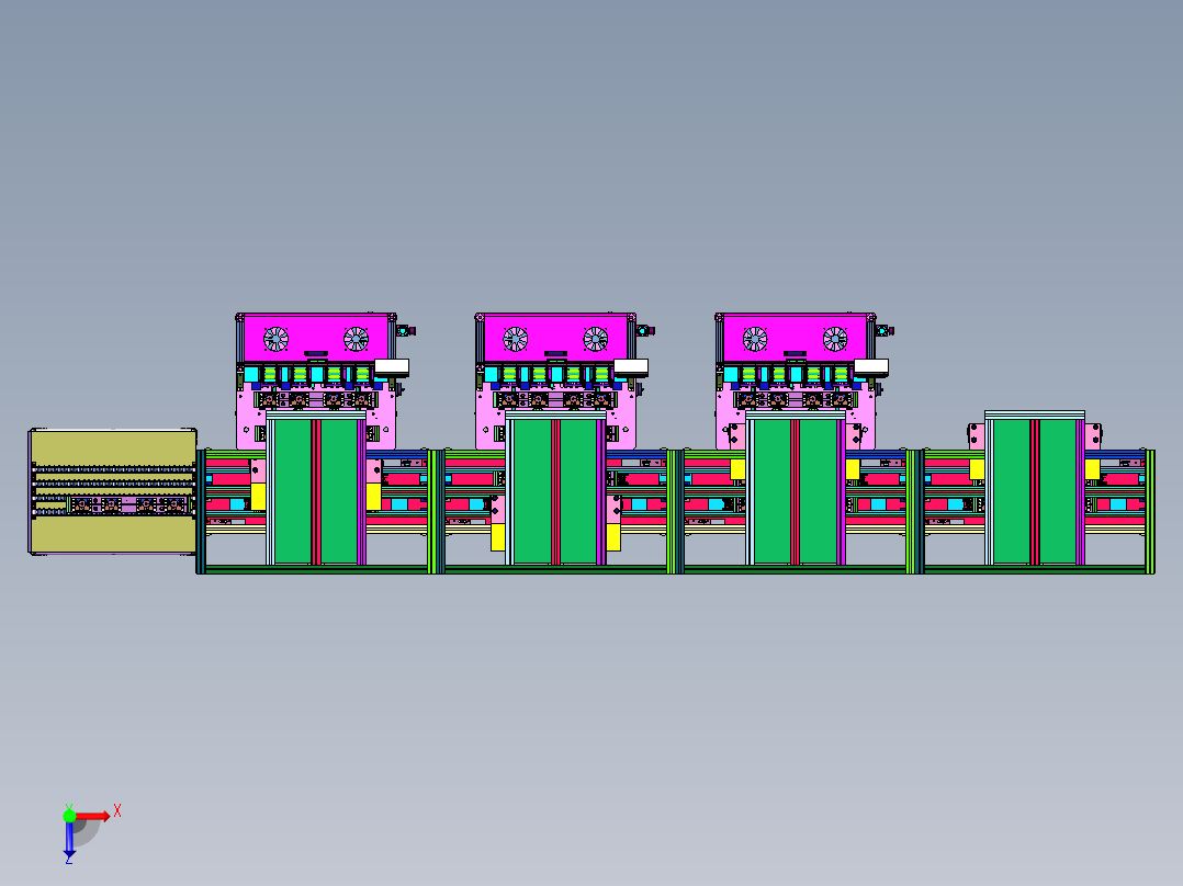 新能源汽车电机锡焊流水线俯视图