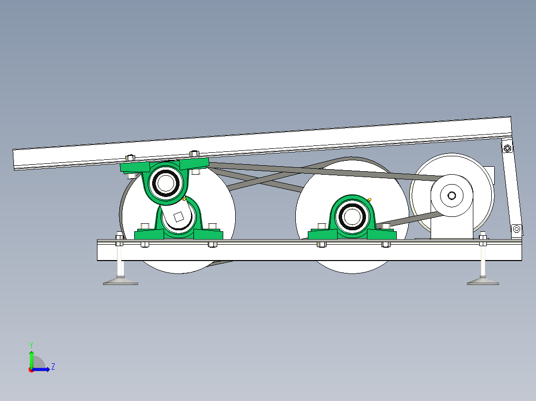 摇摇车底盘驱动机架左视图