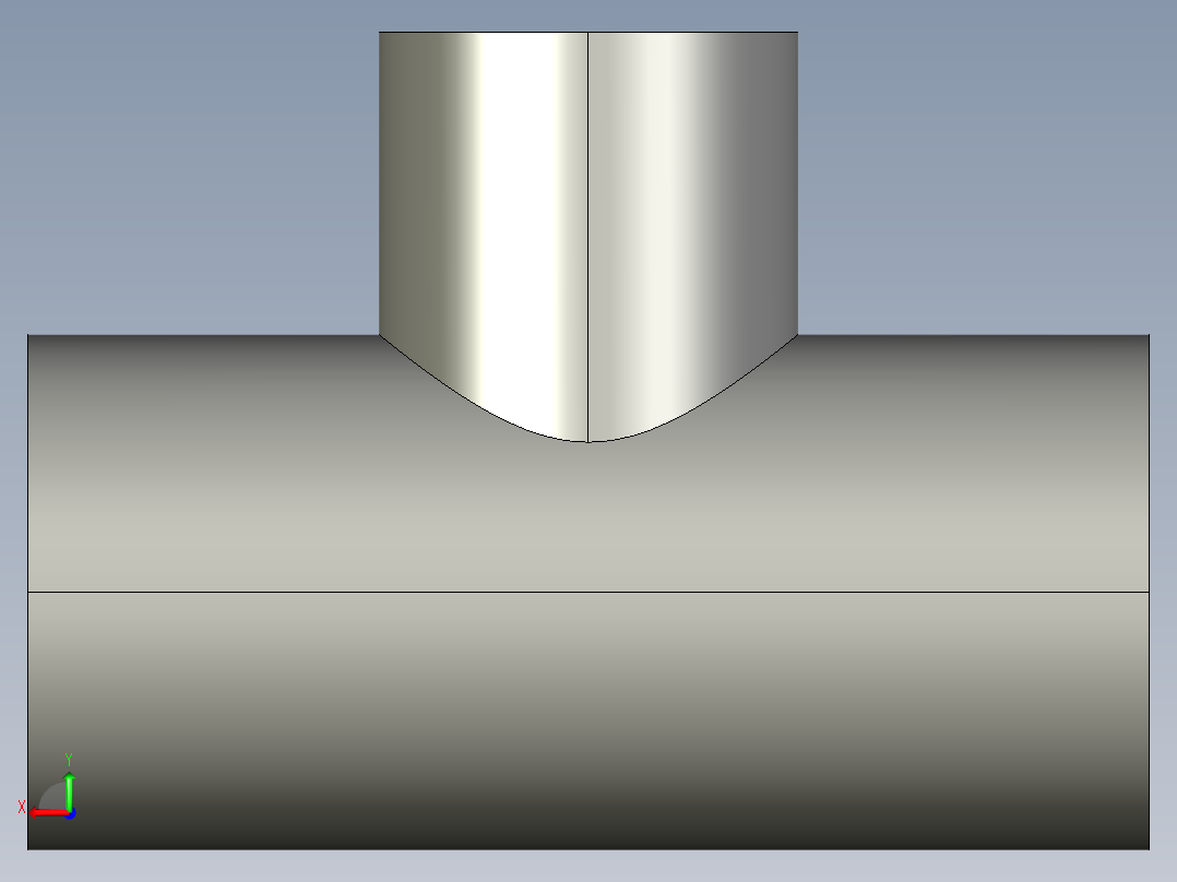 船舶管路系统SeaCor_Molded_ReducingTee_SxSxS_37J101131_1in x 0.75in后视图